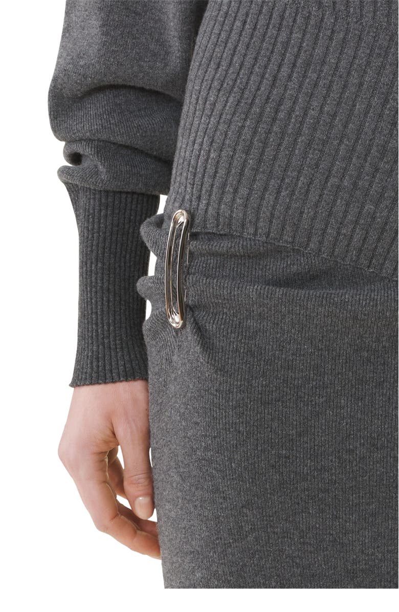 Lanvin Wool And Cashmere Midi Dress, Alternate, color, Dove