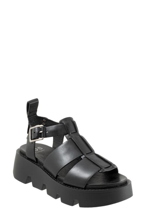 Eos Footwear Kailan Lug Sole Fisherman Sandal In Black