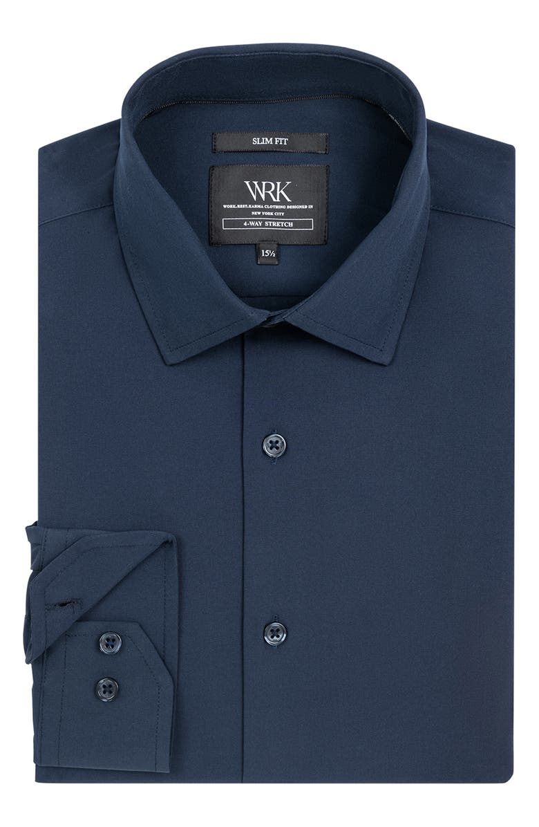 W.R.K Slim Fit Solid Performance Dress Shirt, Alternate, color,