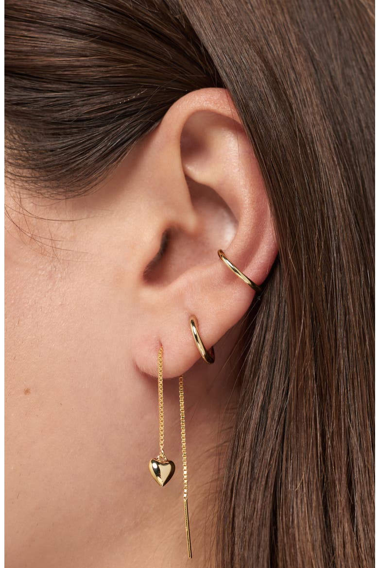 Threader Earrings - Lev Threaders, Alternate, color, Gold
