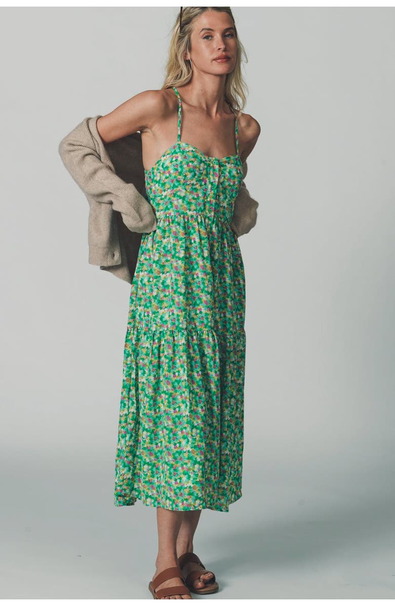 The Shirt by Rochelle Behrens The Leora Dress, Main, color, Green/Pink Multi