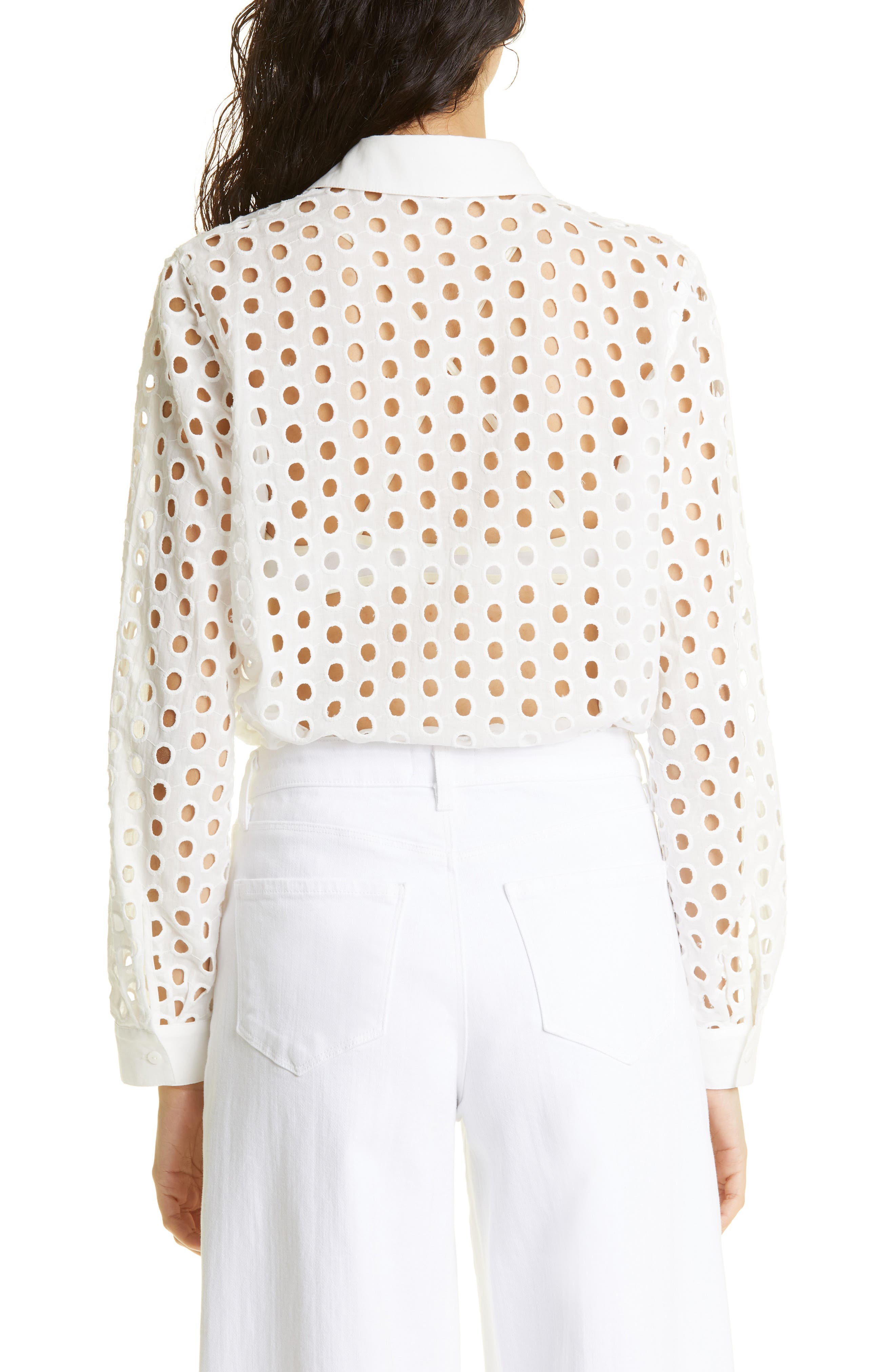 Lindy Eyelet Button-Up Shirt - image 2