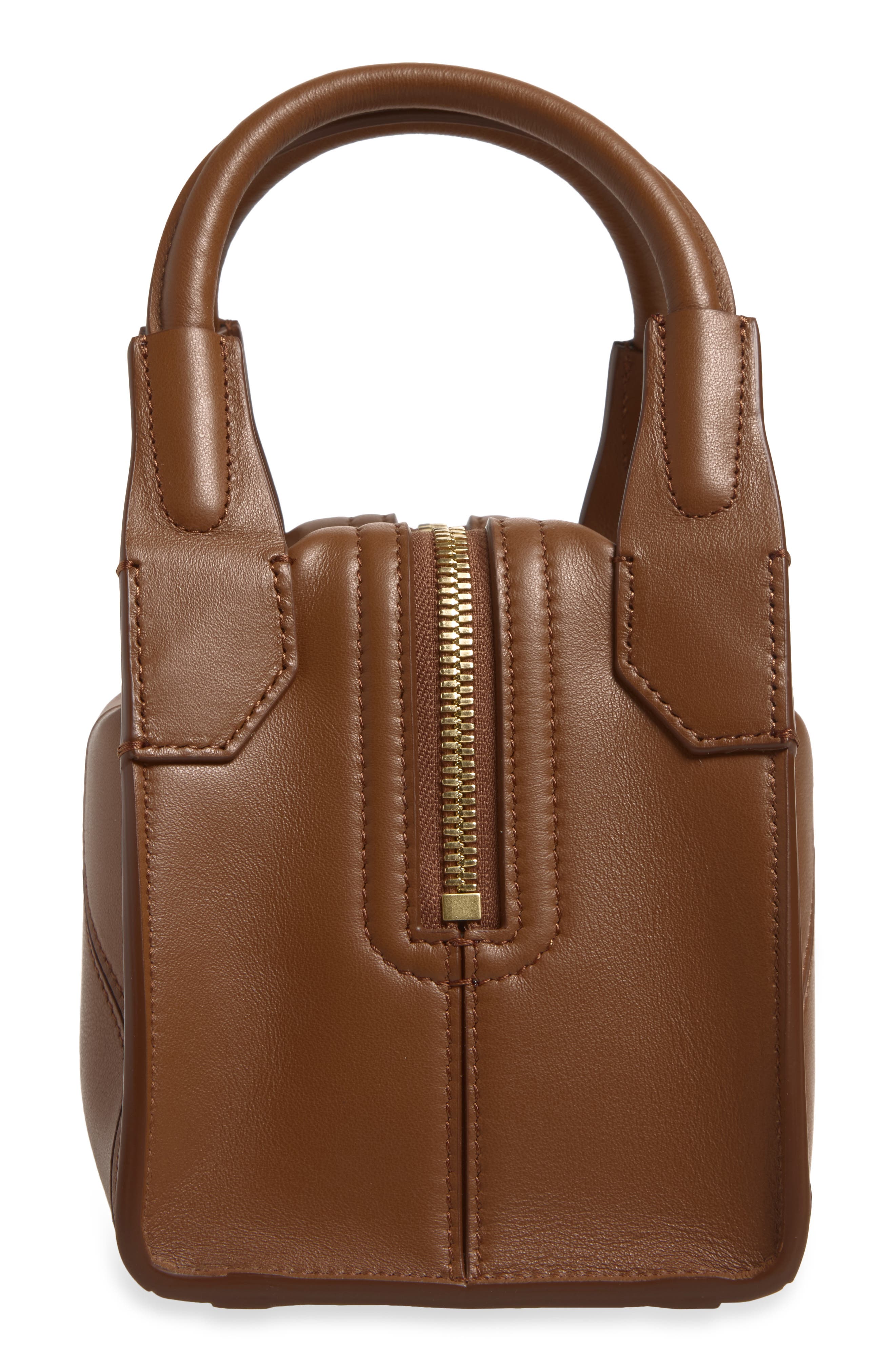 Mini Victoria Plié Handbag, Alternate, color, DARK TAN