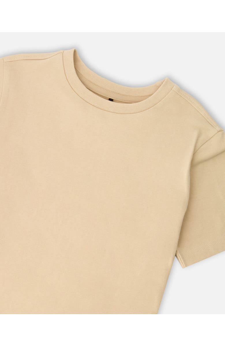 Deux par Deux Organic Cotton Jersey T-Shirt Solid, Alternate, color, Beige