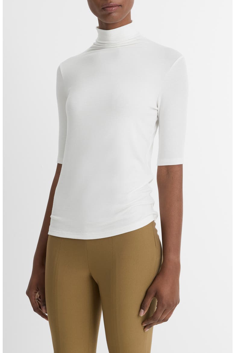 Knit Mock Neck Top, Alternate, color, OFF WHITE