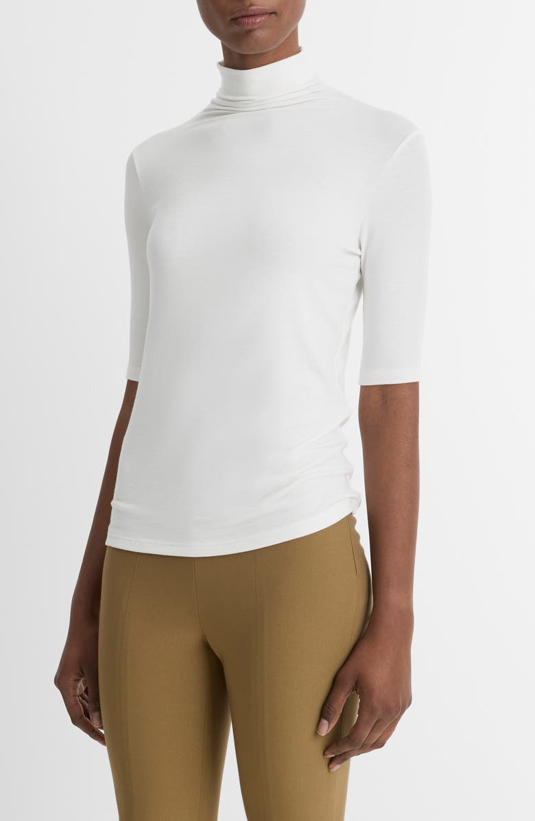 Vince Knit Mock Neck Top, Alternate, color, Off White