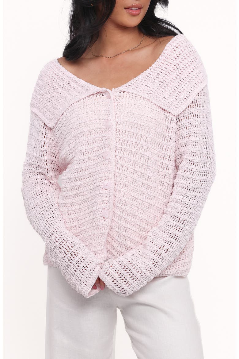 Lyra Sheer Cardigan, Main, color, PALE PINK