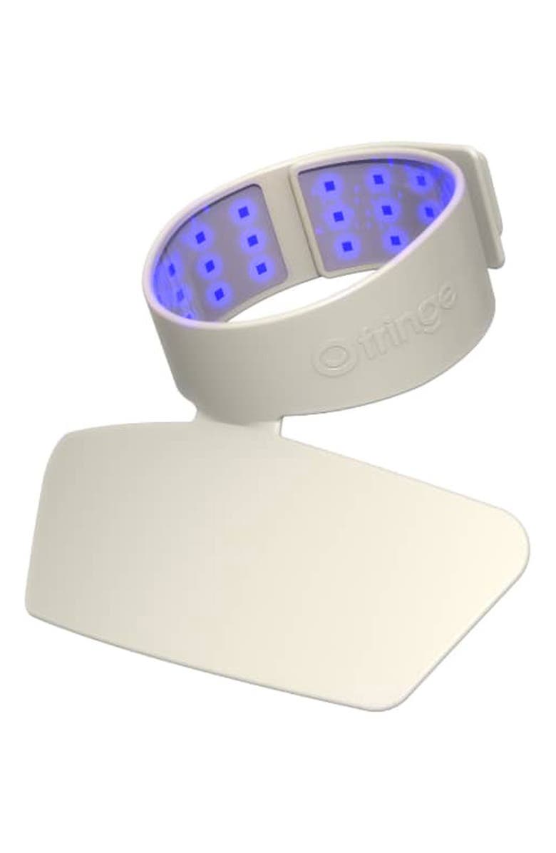 fringe Red Light Therapy Neck Mask, Alternate, color, Light Grey