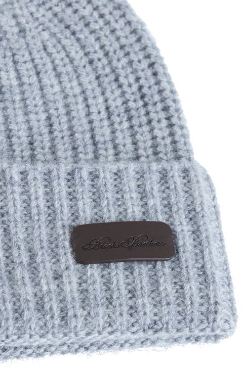 Pure Cashmere Rib Cuffed Beanie