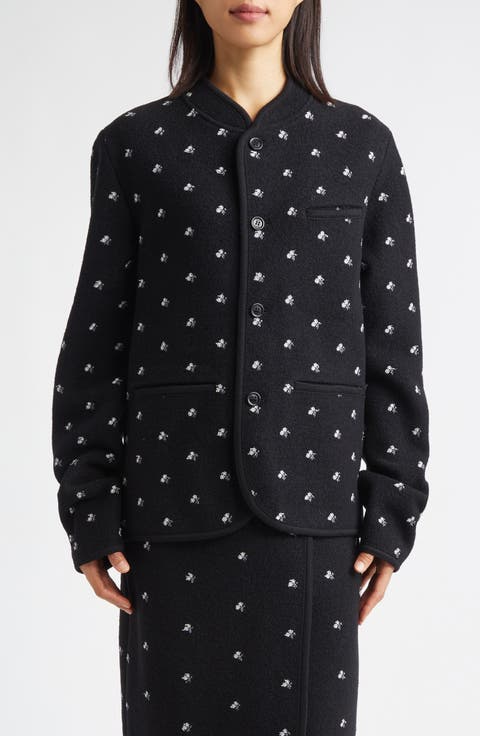 Walker Floral Embroidered Wool Jacket