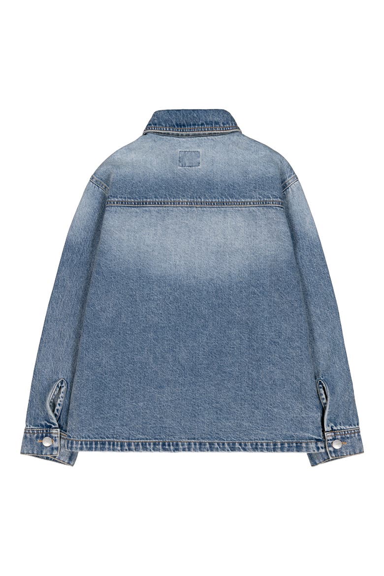 Kids' Long Sleeve Denim Shirt, Alternate, color, LIGHT WASH