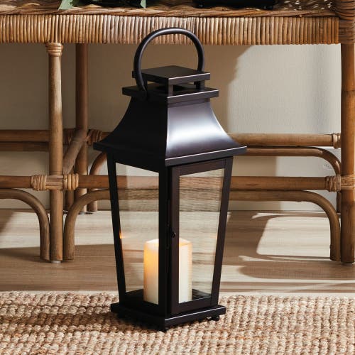 Napa Home & Garden Maurice Outdoor Lantern Candle Holder Small In Black