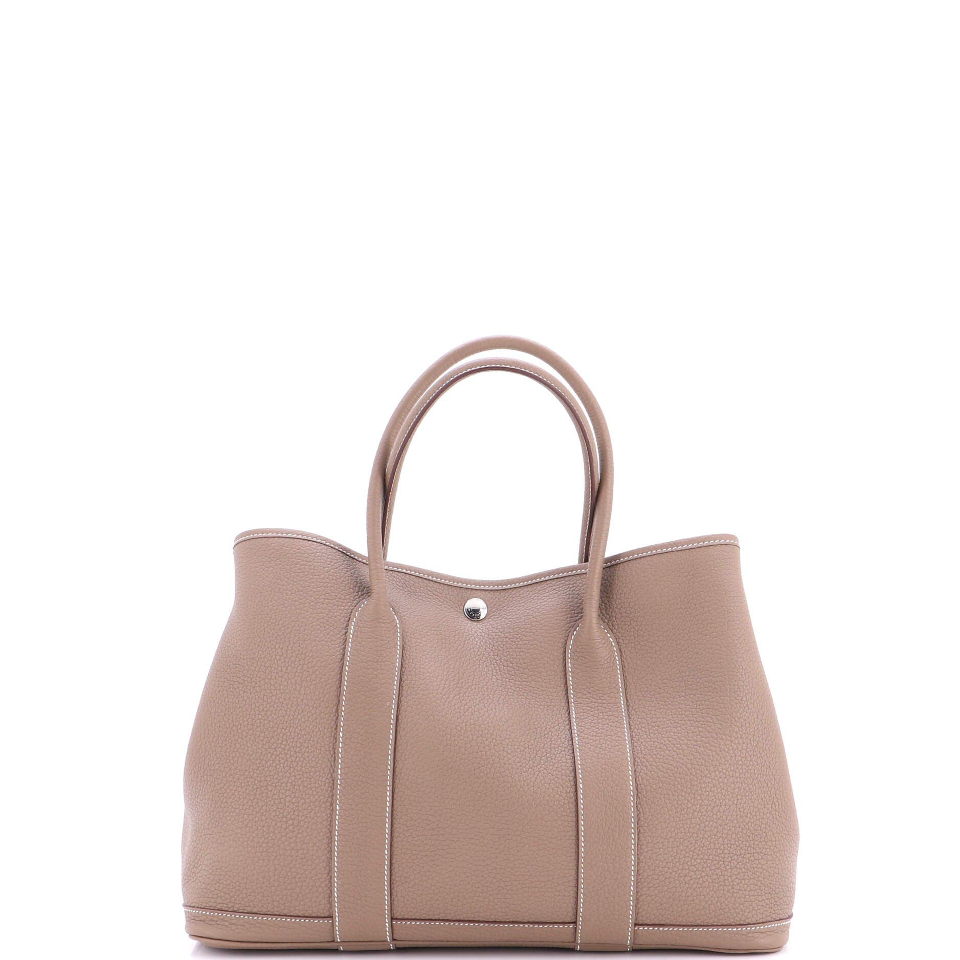 Garden Party Tote Leather 36, Alternate, color, Etoupe