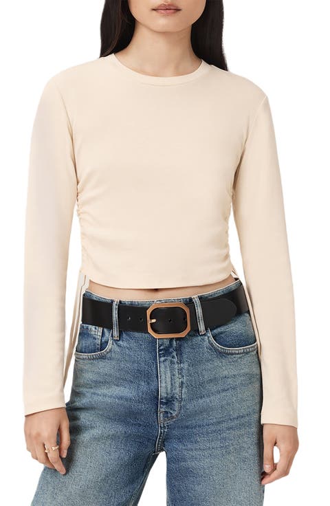 Sonny Side Ruched Cotton Top