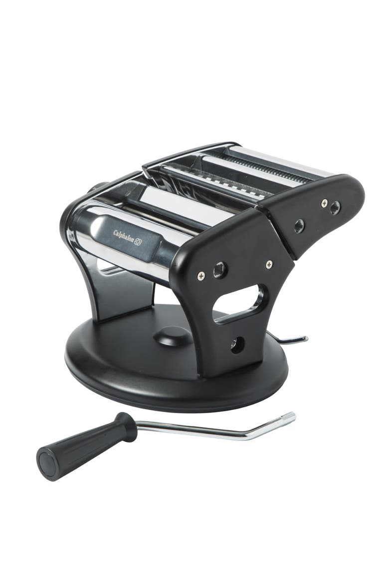 Aero Manual Pasta Maker with Spaghetti and Fettuccini Rollers, Main, color, Silver