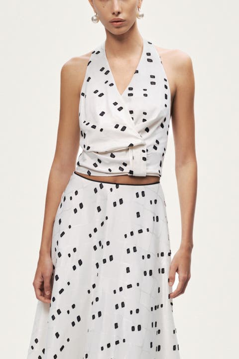 Printed Halter Blouse