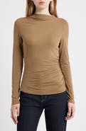 Rails Joelle Ruched Funnel Neck Top