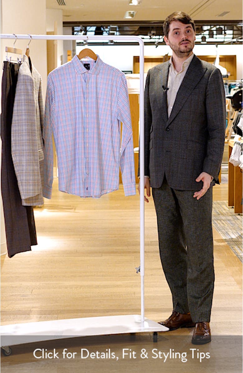 Han Check Performance Button-Up Shirt, sales video thumbnail