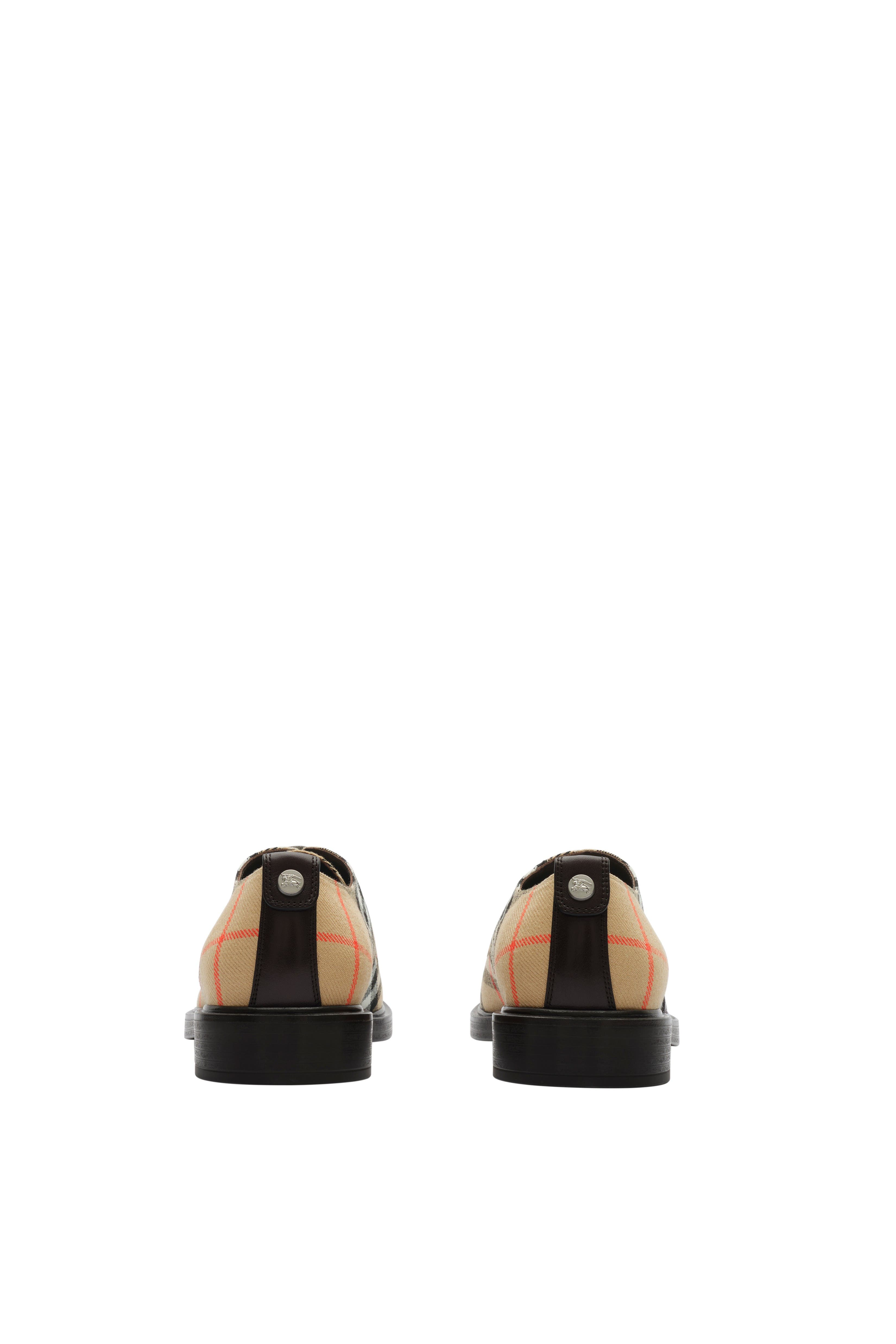 Burberry Check Pembroke Derby Shoes, Alternate, color, Sand Beige