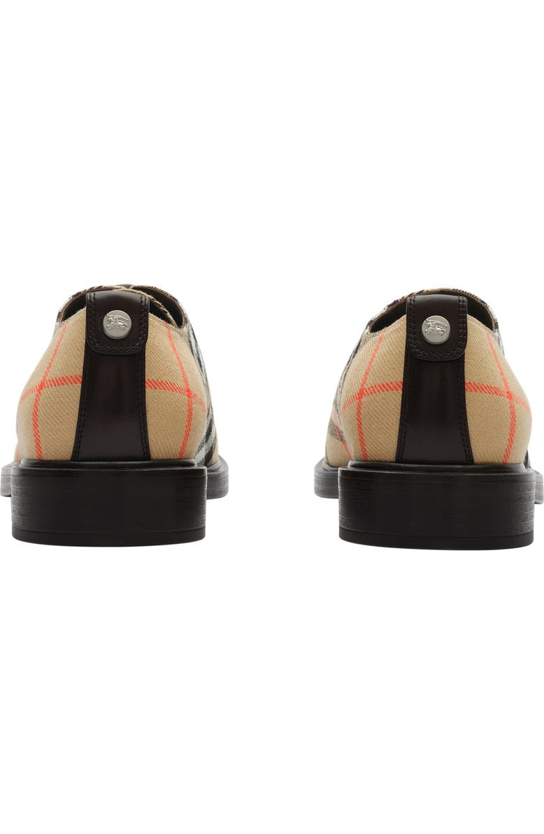 Burberry Check Pembroke Derby Shoes, Alternate, color, Sand Beige