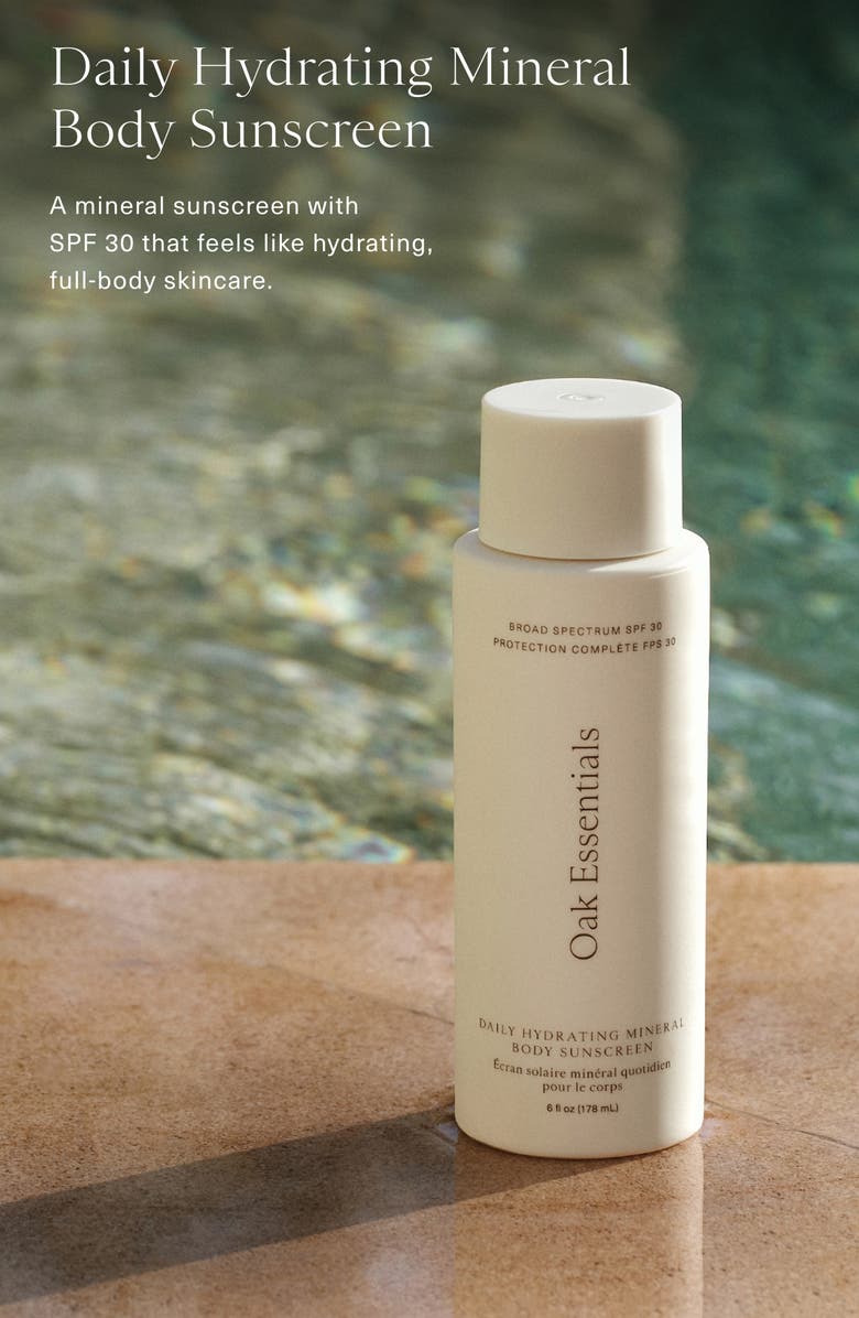 Oak Essentials Daily Hydrating Mineral Body Sunscreen Broad Spectrum SPF 30, Alternate, color, 