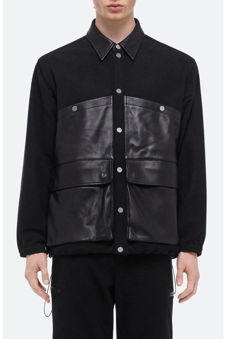 Mixed Media Hunting Jacket, Main, color, BLACK