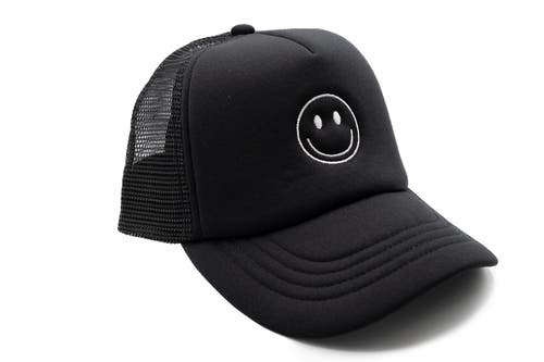 Rey To Z Smiley Foam Trucker Hat In Black