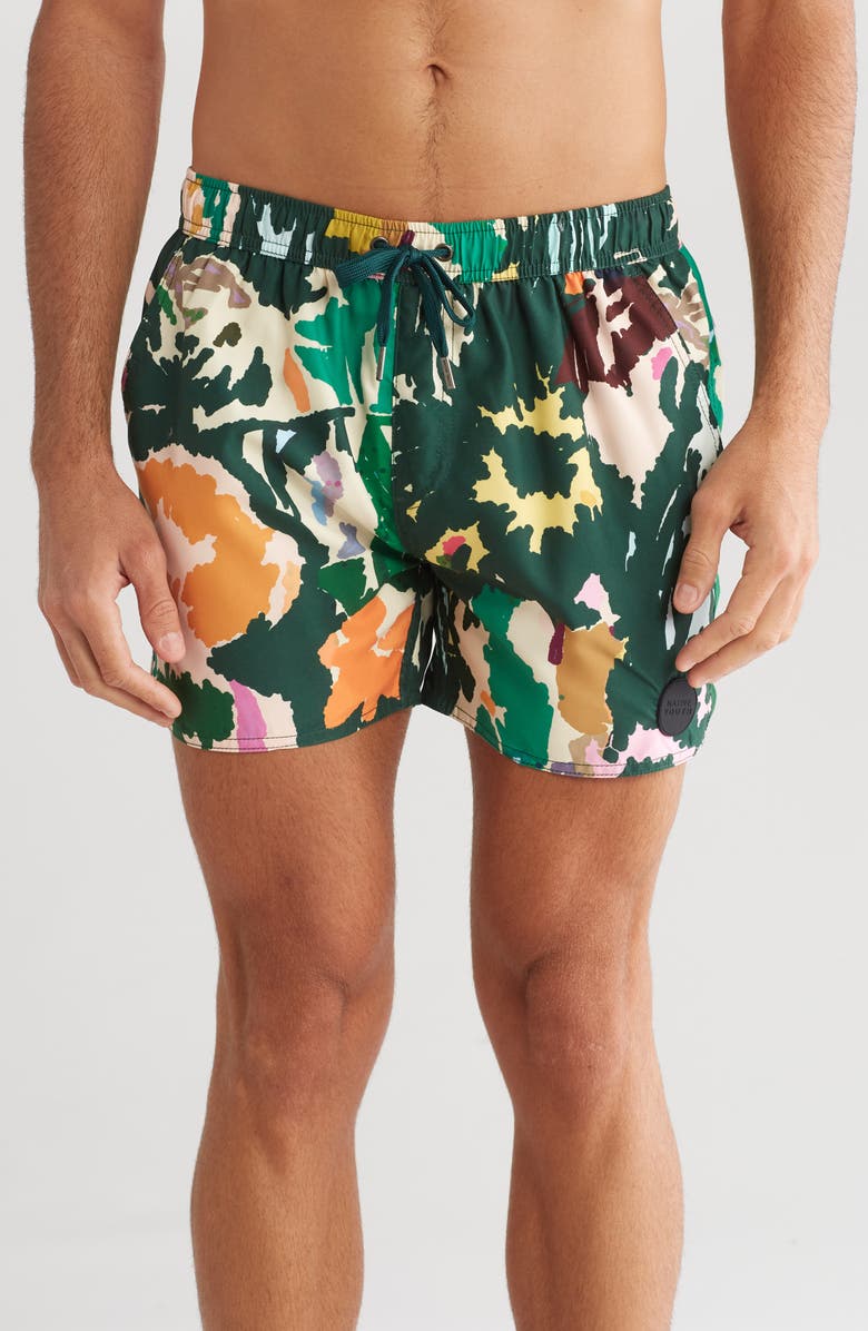 Native Youth Print Swim Trunks, Main, color, 