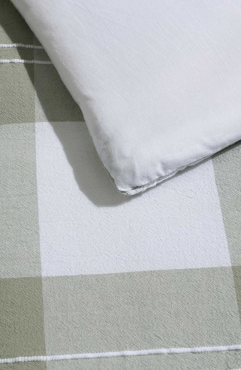 Eddie Bauer Mountain Embroidery Plaid Comforter Set, Alternate, color, Soft Olive