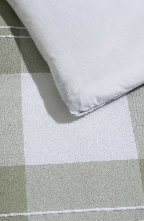 Eddie Bauer Mountain Embroidery Plaid Comforter Set In Soft Olive