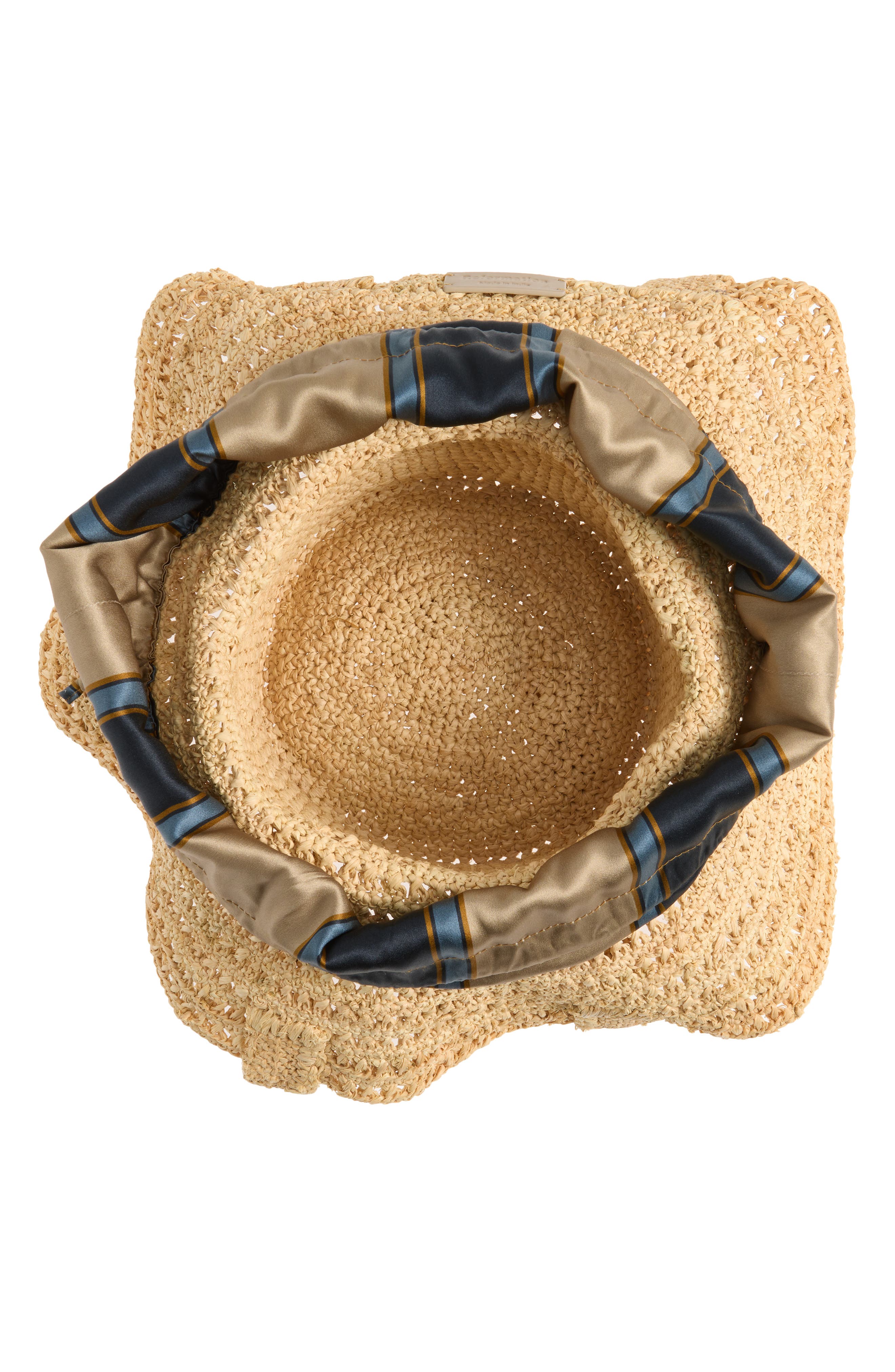 Reformation Sonia Raffia Hat Bag, Alternate, color, Natrual Raffia