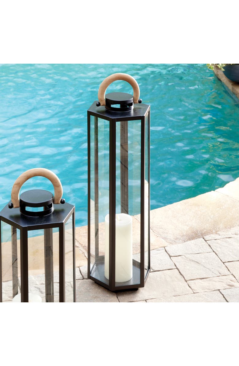 Napa Home & Garden Dockside Outdoor Lantern, Alternate, color, Black