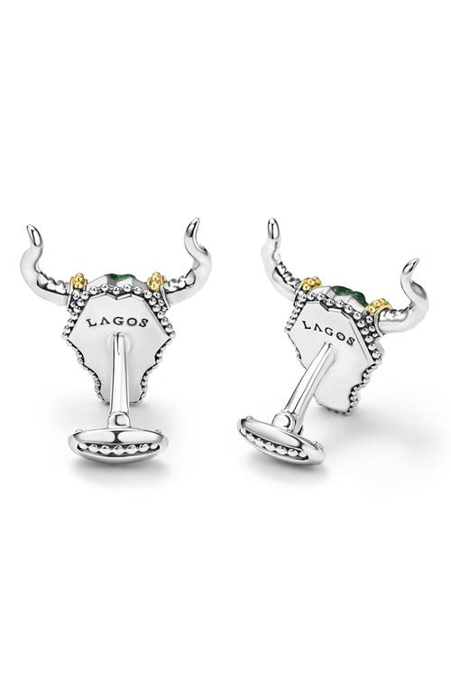 Lagos Longhorn Cuff Links In Green