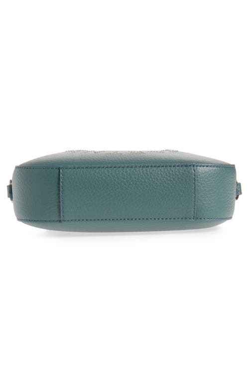 Stella Mccartney Small Stud Logo Faux Leather Camera Bag In Balsam Green