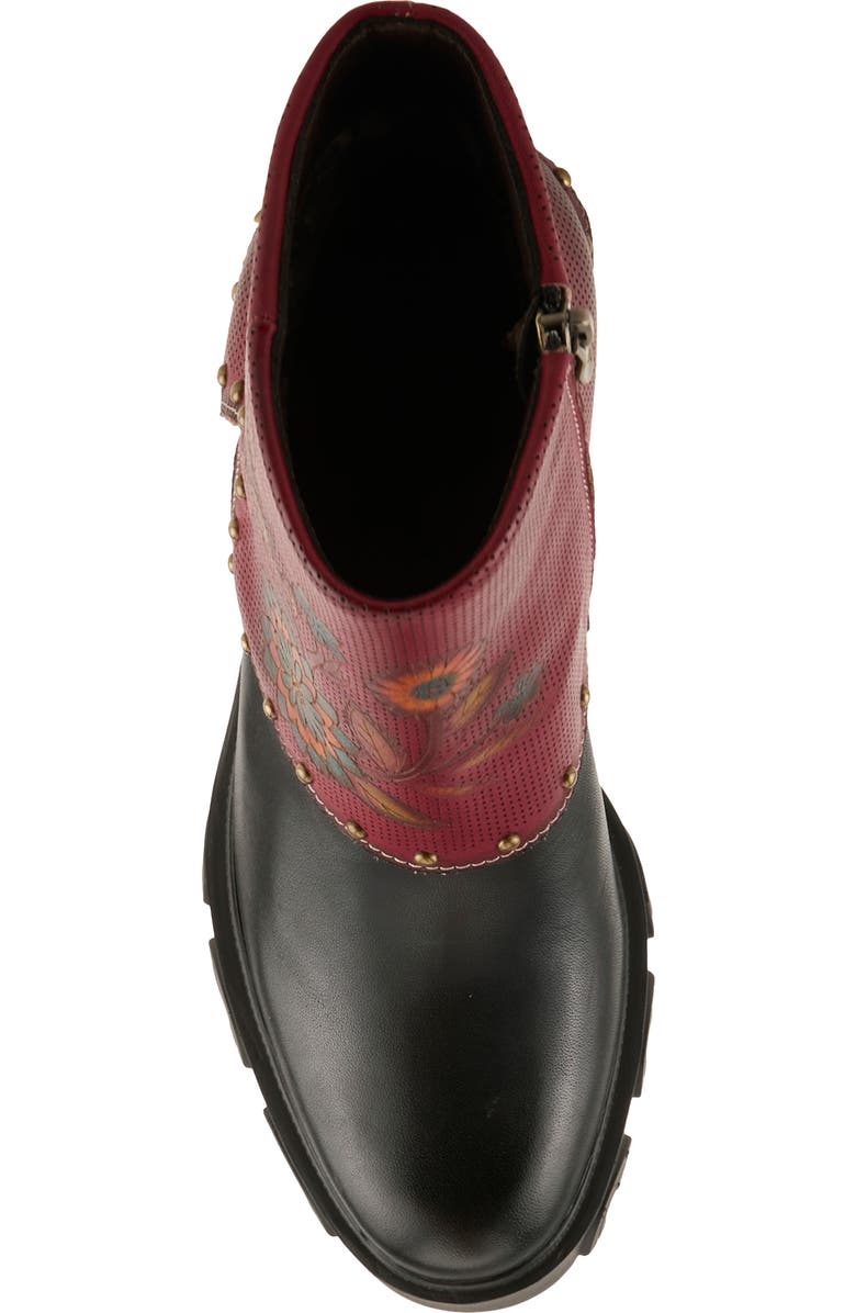 L'Artiste by Spring Step Carizma Foldover Shaft Platform Bootie, Alternate, color, Black Multi