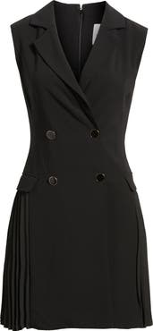 Sam Edelman Pleated Double Breasted Blazer Dress