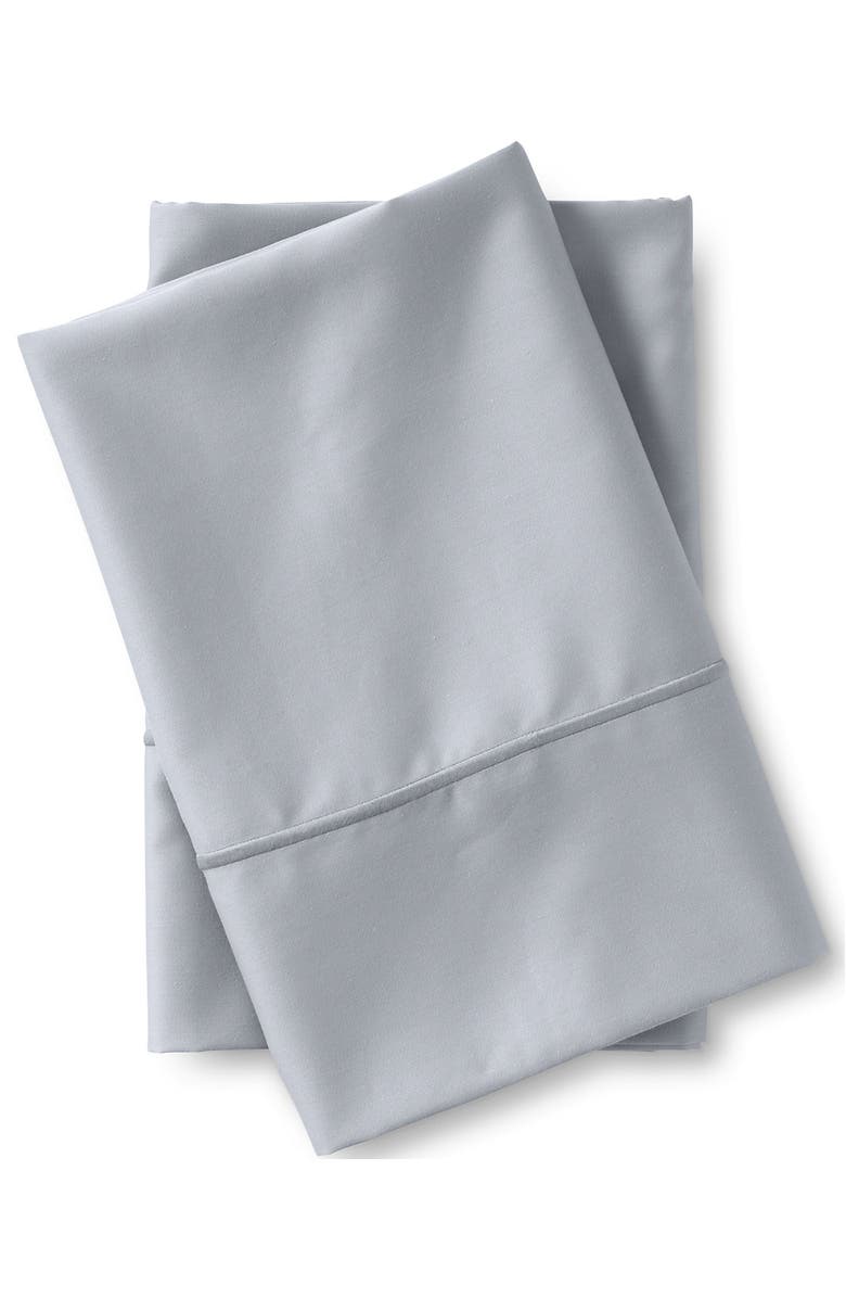 Lands' End 400 Thread Count Premium Supima Cotton No Iron Pillow Cases, Main, color, Shale Gray