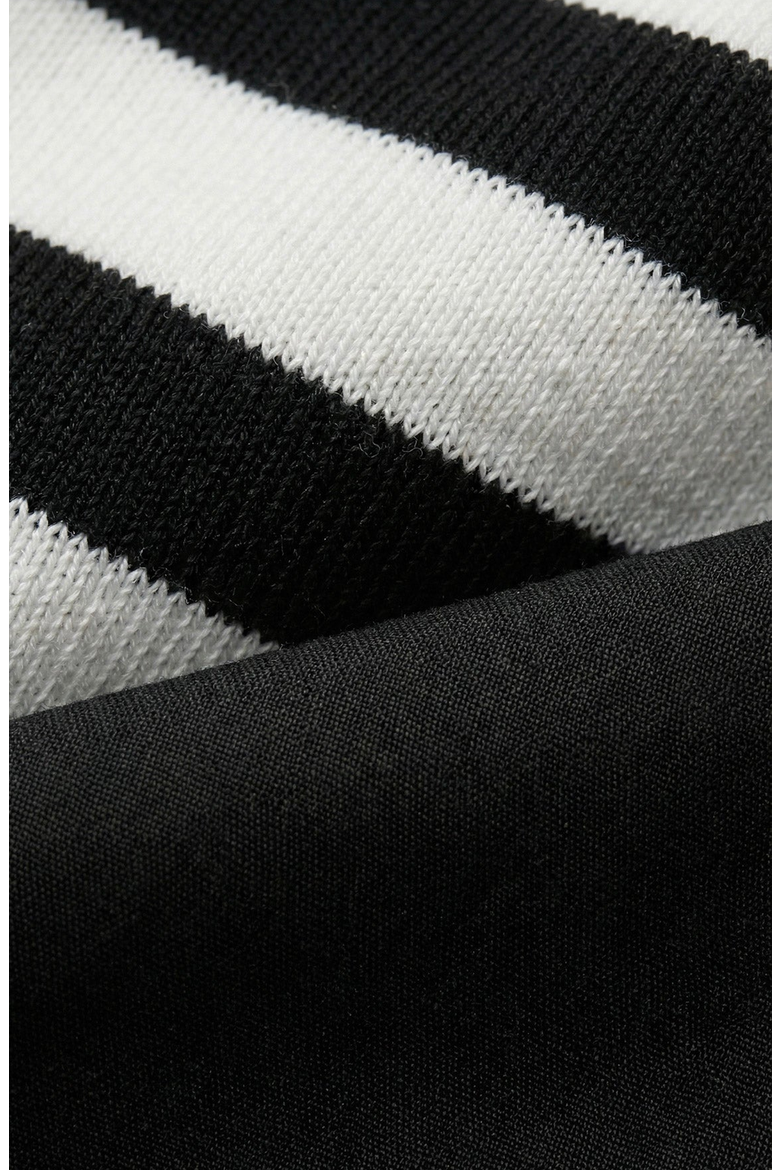 Striped Knit Tank Contrast Dress, Alternate, color, Black / White Stripes