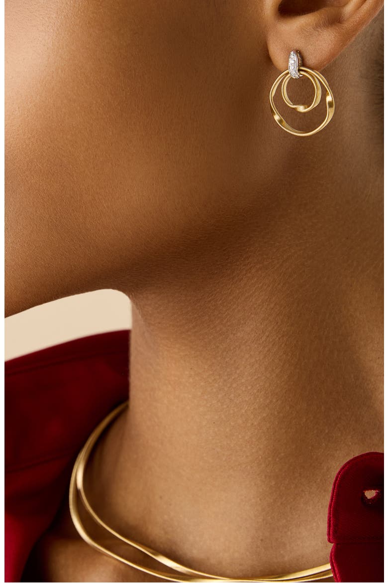 Marrakech 18k Gold Diamond Drop Earrings, Alternate, color, YELLOW/WHITE GOLD