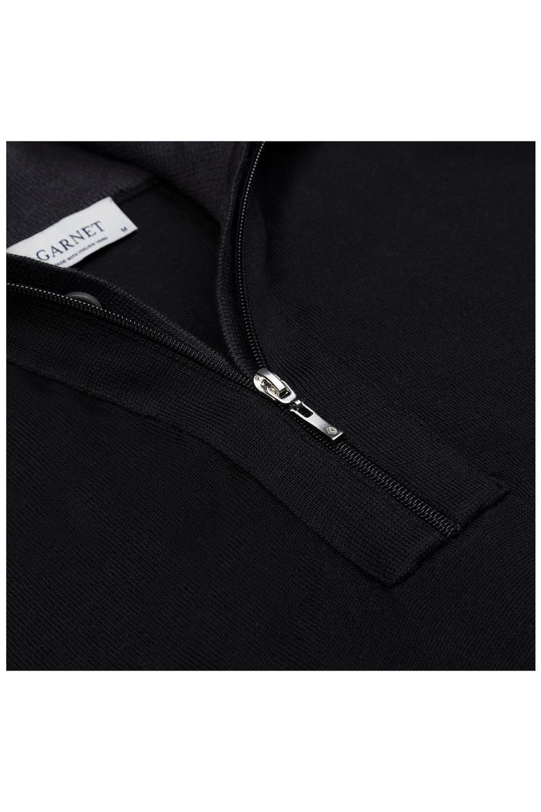 Montagna Quarter Zip Merino Wool Sweater, Alternate, color, BLACK