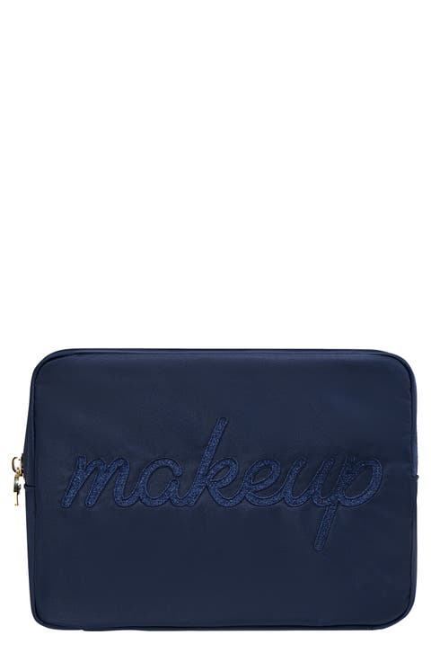 Makeup Embroidered Nylon Pouch