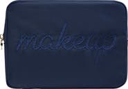 Stoney Clover Lane Makeup Embroidered Nylon Pouch