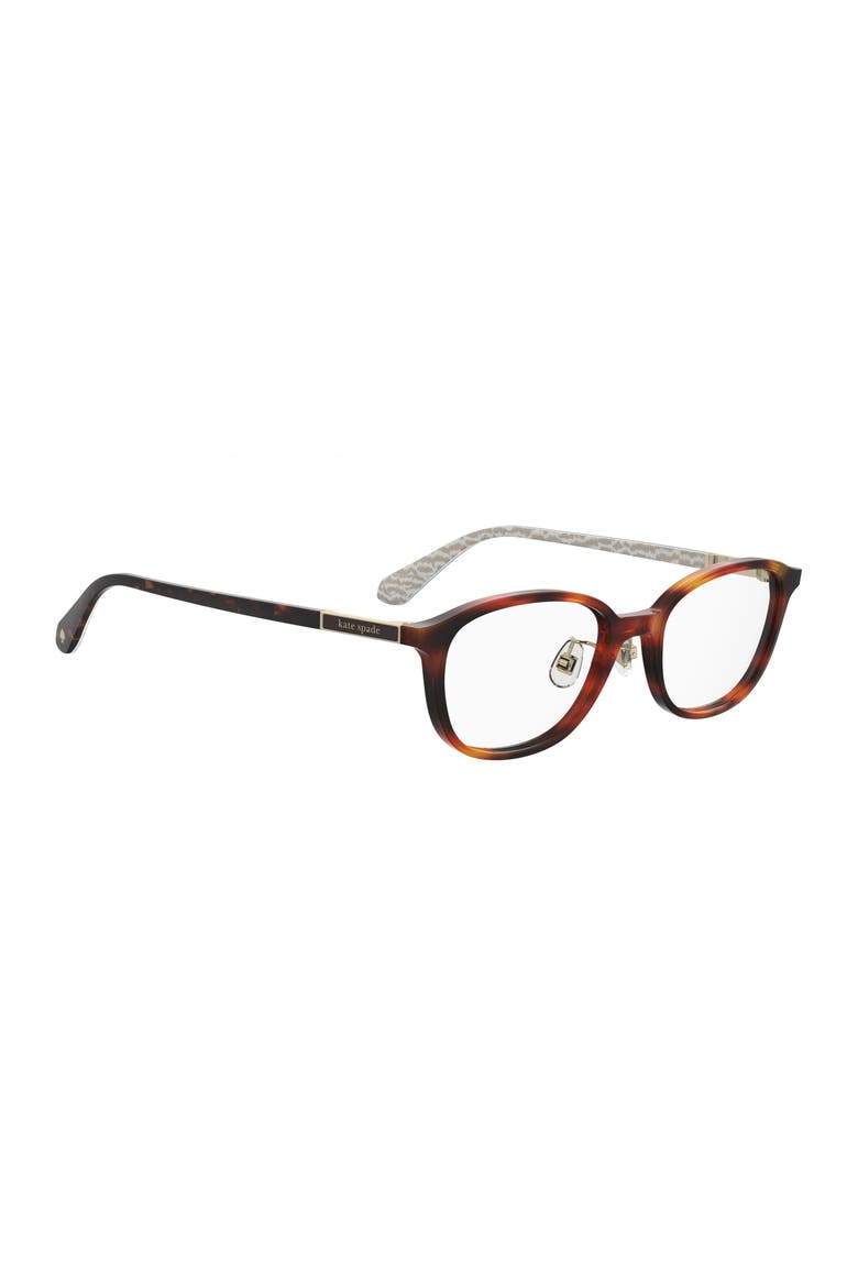 aisha 51mm oval optical glasses, Alternate, color, HAVANA