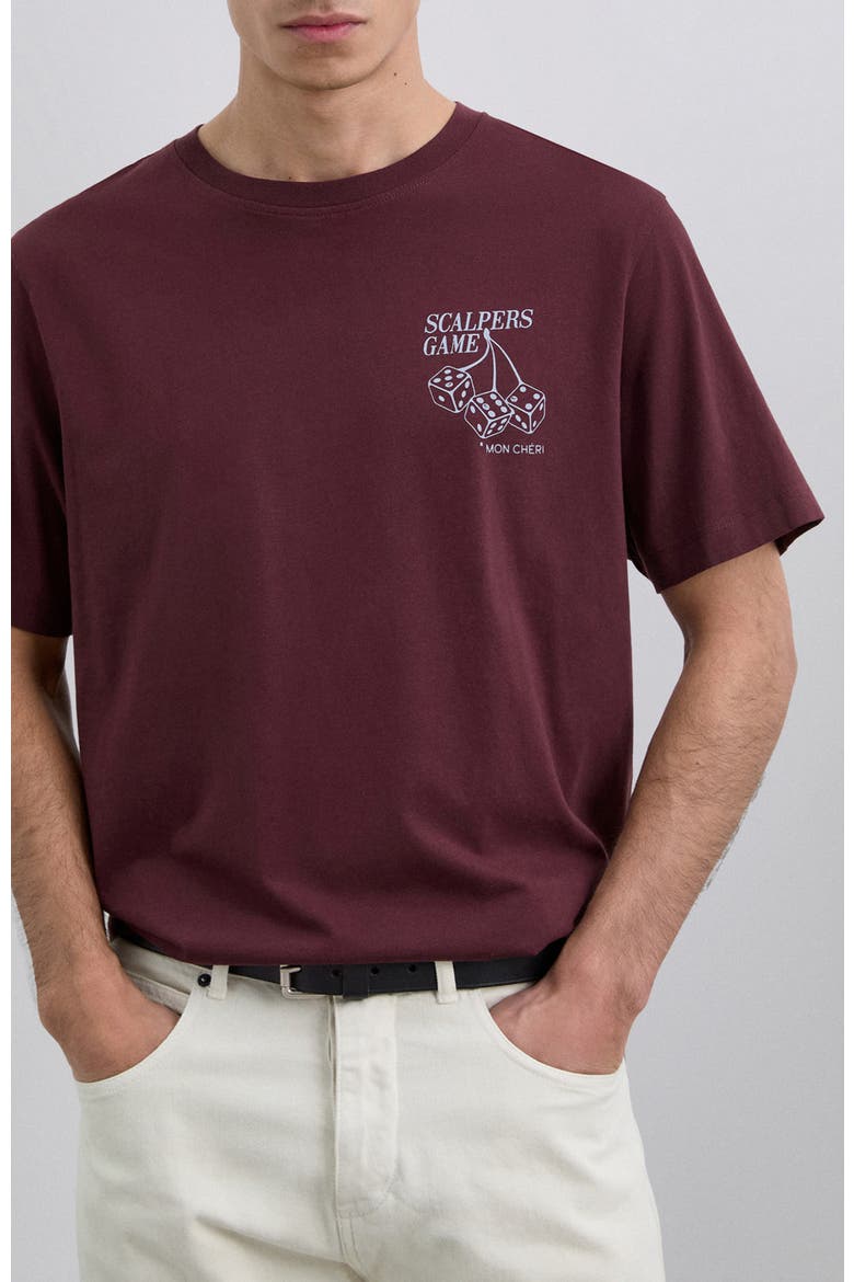 Dice Tee, Alternate, color, Burgundy