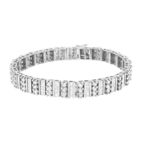 14K White Gold 4 7/8 cttw Diamond Tennis Bracelet