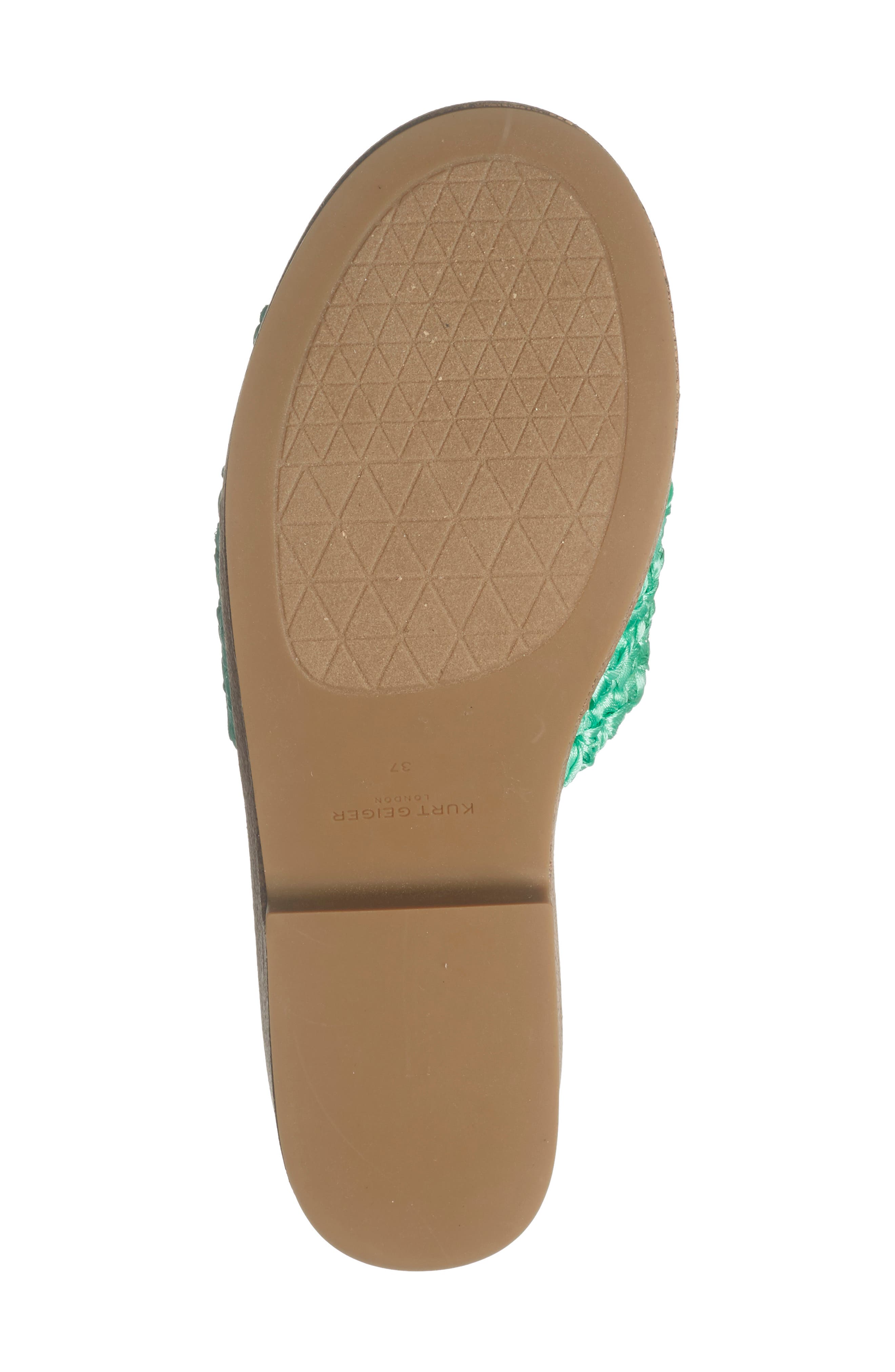 Kurt Geiger London Eagle Crocheted Slide Sandal, Alternate, color, Green