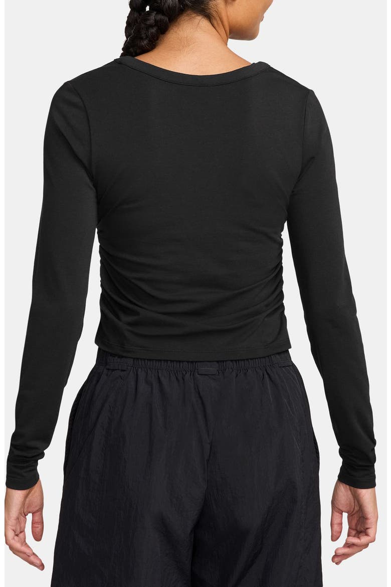 Chill Stretch Cotton Blend T-Shirt, Alternate, color, BLACK/ SAIL