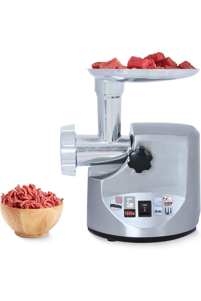 Electric Meat Grinder, Main, color, STAINLESS STEEL