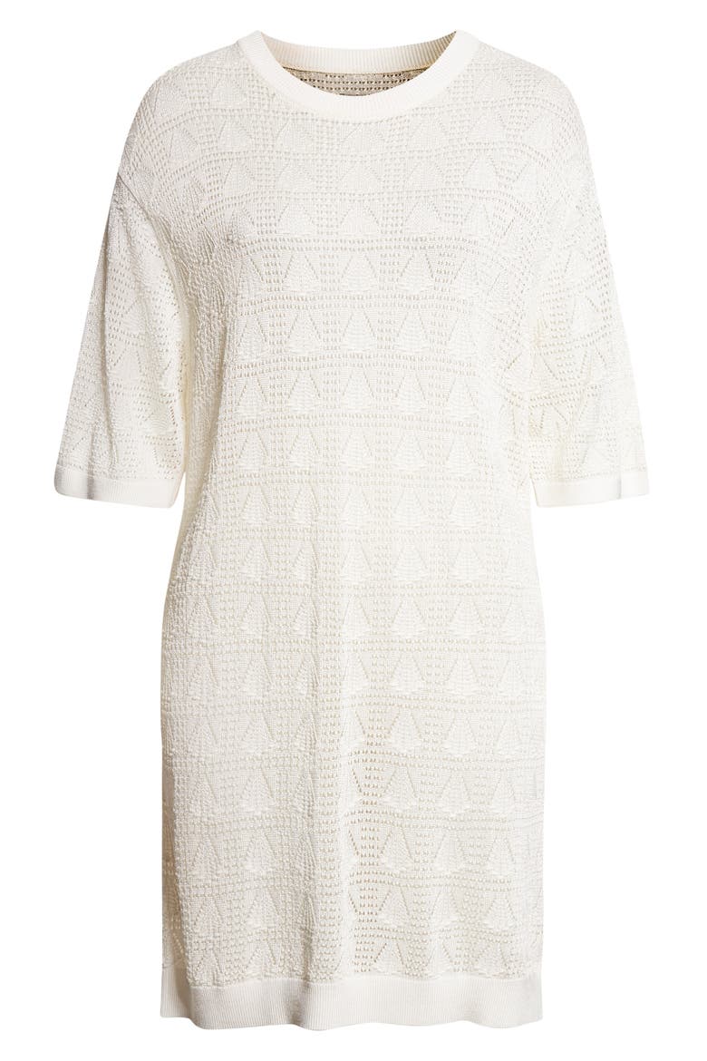 Armas Shell Knit T-Shirt Dress, Alternate, color, IVORY