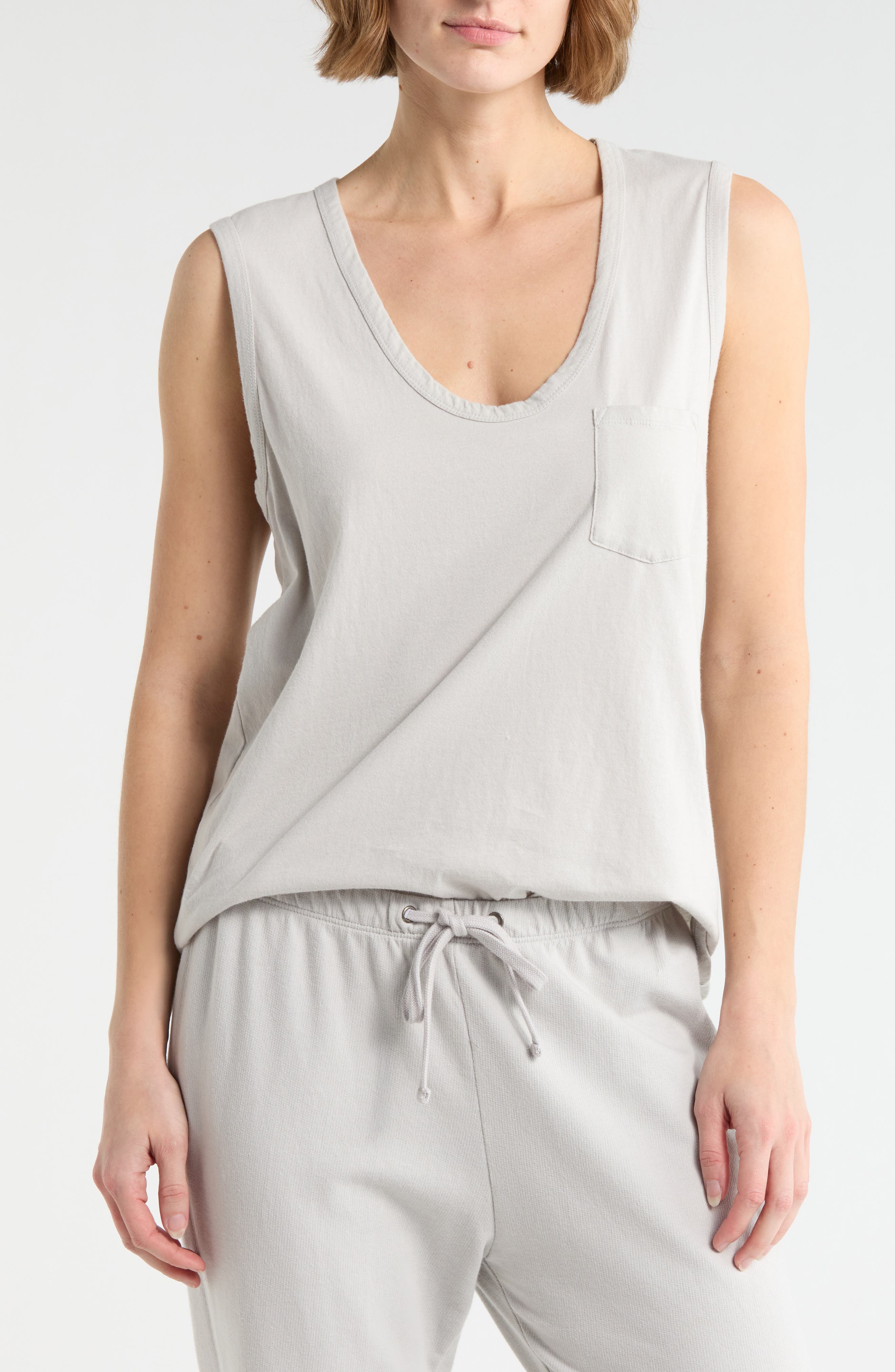 James Perse V-Neck Cotton Tank